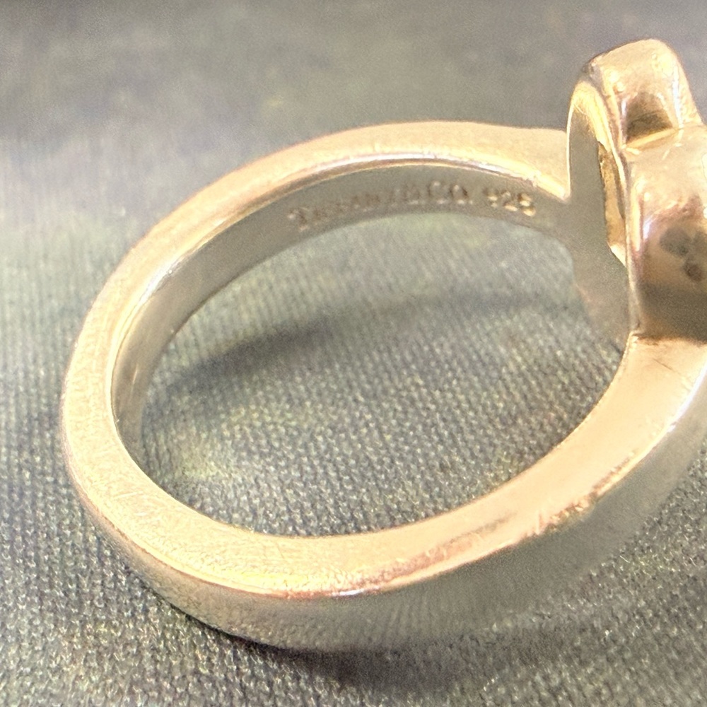 Tiffany & Co. Silver Heart Cutout Ring - Picture 3 of 6